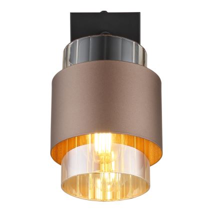 Globo - Wandspot 1xE27/40W/230V schwarz/bronze