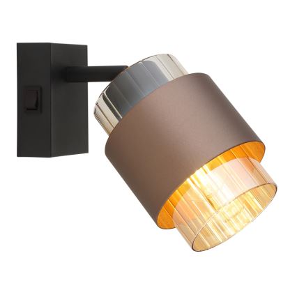 Globo - Wandspot 1xE27/40W/230V schwarz/bronze