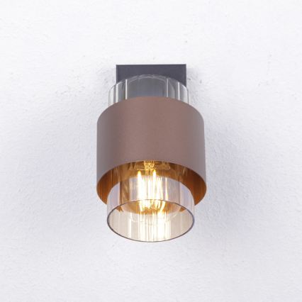 Globo - Wandspot 1xE27/40W/230V schwarz/bronze