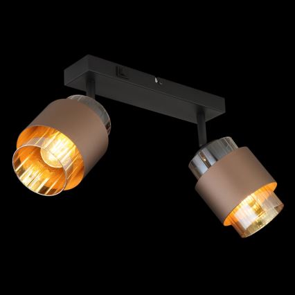 Globo - Deckenspot 2xE27/40W/230V schwarz/bronze