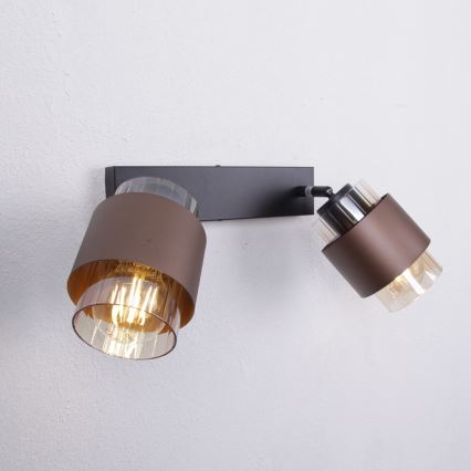 Globo - Deckenspot 2xE27/40W/230V schwarz/bronze