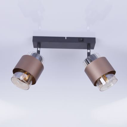 Globo - Deckenspot 2xE27/40W/230V schwarz/bronze