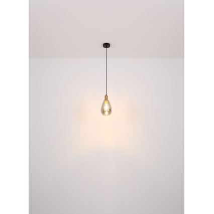 Globo - Hängeleuchte an Schnur 1xE27/40W/230V Messing