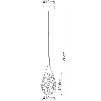 Globo - Hängeleuchte an Schnur 1xE14/9W/230V