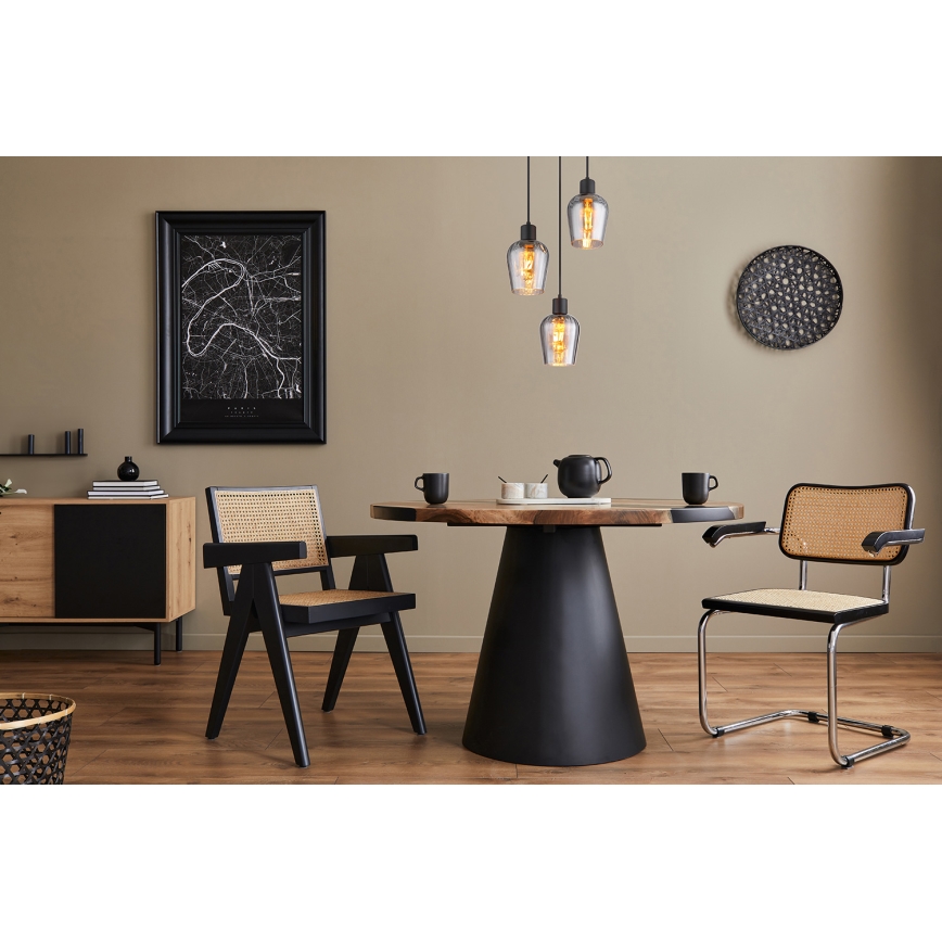 Globo - Hängeleuchte 3xE27/40W/230V d 28,5 cm schwarz