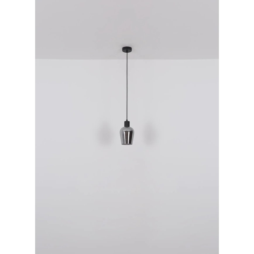 Globo - Hängeleuchte 1xE27/40W/230V d 13,5 cm schwarz