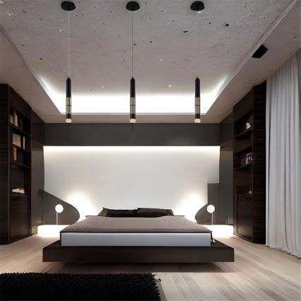 Globo 15630H – PENNY LED-Pendelleuchte an Kabel, 12 W, 230 V, 3000 K, schwarz