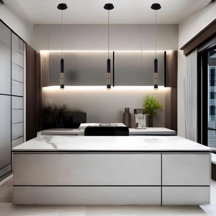 Globo 15630H – PENNY LED-Pendelleuchte an Kabel, 12 W, 230 V, 3000 K, schwarz