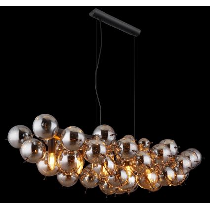 Globo - Pendelleuchte an Kabel 6xE14/25W/230V schwarz