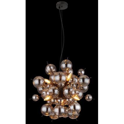 Globo - Hängeleuchte 6xE14/25W/230V d 55 cm schwarz