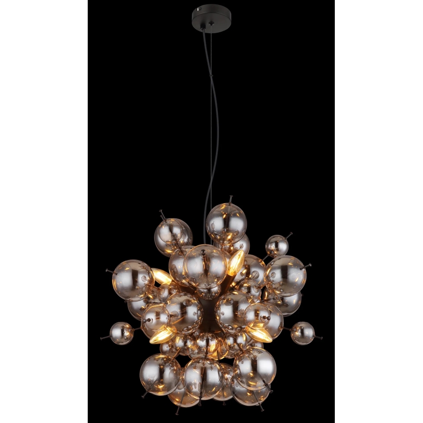 Globo - Hängeleuchte 6xE14/25W/230V d 55 cm schwarz