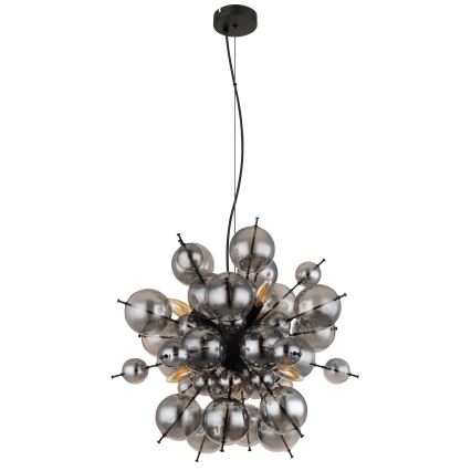 Globo - Hängeleuchte 6xE14/25W/230V d 55 cm schwarz