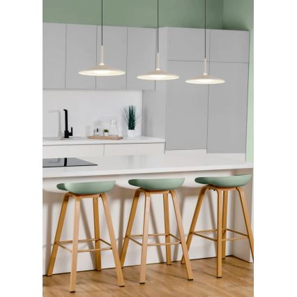 Globo - LED-Pendelleuchte an Seil LED/24W/230V 4000K cremefarben