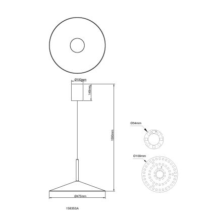 Globo - LED-Pendelleuchte an Seil LED/18W/230V 4000K cremefarben