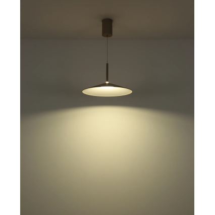 Globo - LED-Pendelleuchte an Stahlseil LED/18W/230V 4000K beige