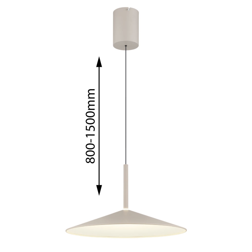 Globo - LED-Pendelleuchte an Stahlseil LED/18W/230V 4000K beige
