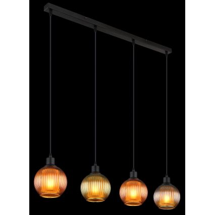 Globo - Hängeleuchte 4xE27/25W/230V kupfern/grün/blau