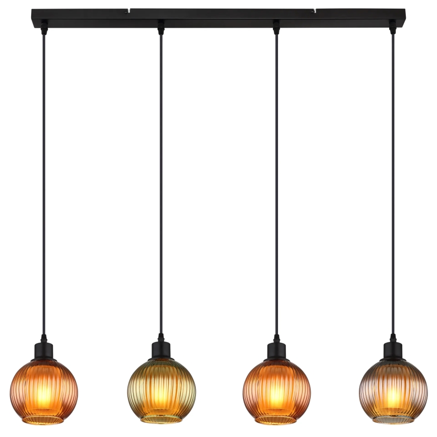 Globo - Hängeleuchte 4xE27/25W/230V kupfern/grün/blau