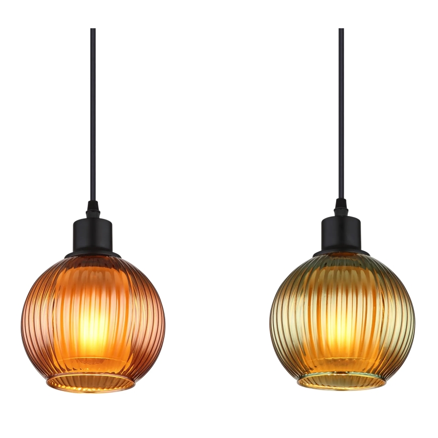 Globo - Hängeleuchte 4xE27/25W/230V kupfern/grün/blau