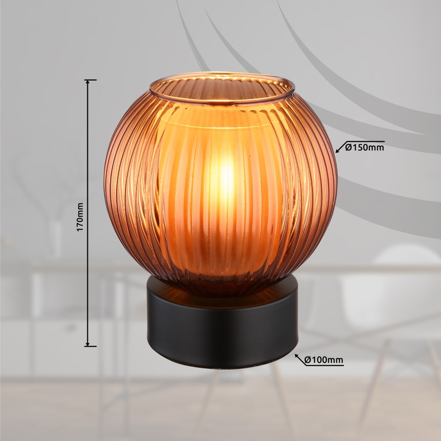 Globo - Tischleuchte 1xE27/25W/230V d 15 cm kupfern