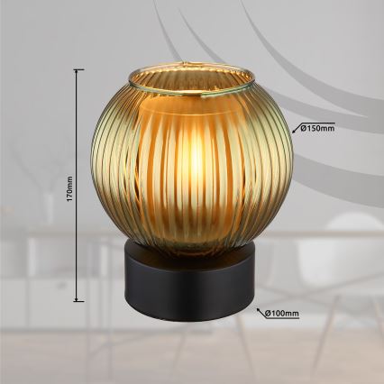 Globo - Tischleuchte 1xE27/25W/230V d 15 cm grün