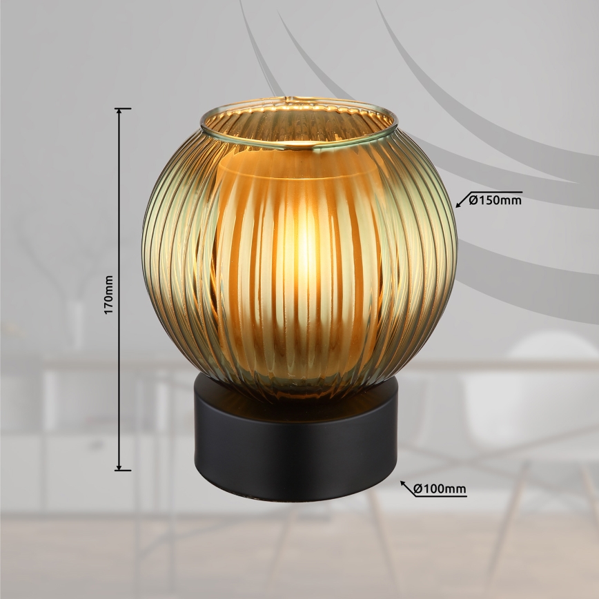 Globo - Tischleuchte 1xE27/25W/230V d 15 cm grün