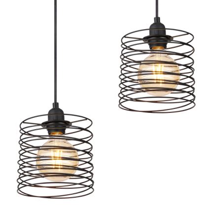 Globo 15640-4H - TILLY Pendelleuchte an Kabel, 4xE27/60W/230V, schwarz