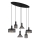 Globo 15648-6H - Pendelleuchte JEDD an Kabel, 6xE27/60W/230V, schwarz