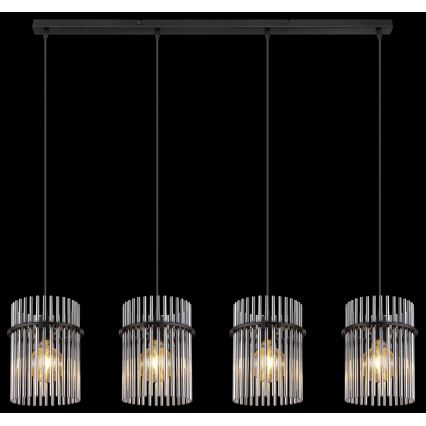 Globo - Hängeleuchte 4xE27/60W/230V schwarz