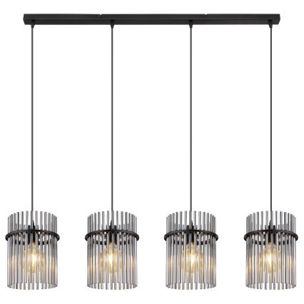 Globo - Hängeleuchte 4xE27/60W/230V schwarz