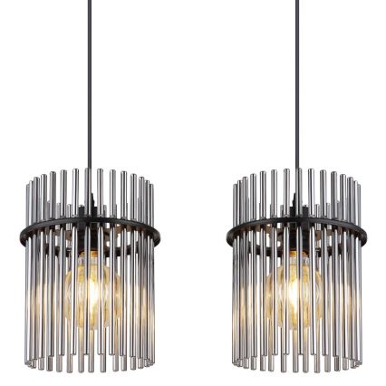 Globo - Hängeleuchte 4xE27/60W/230V schwarz