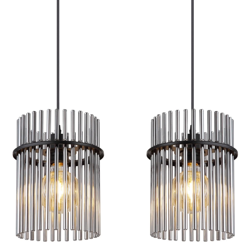 Globo - Hängeleuchte 4xE27/60W/230V schwarz