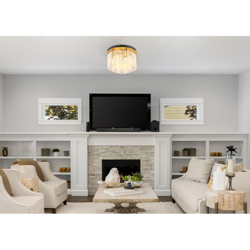 Globo - Deckenleuchte 5xE14/40W/230V Ø 32 cm gold