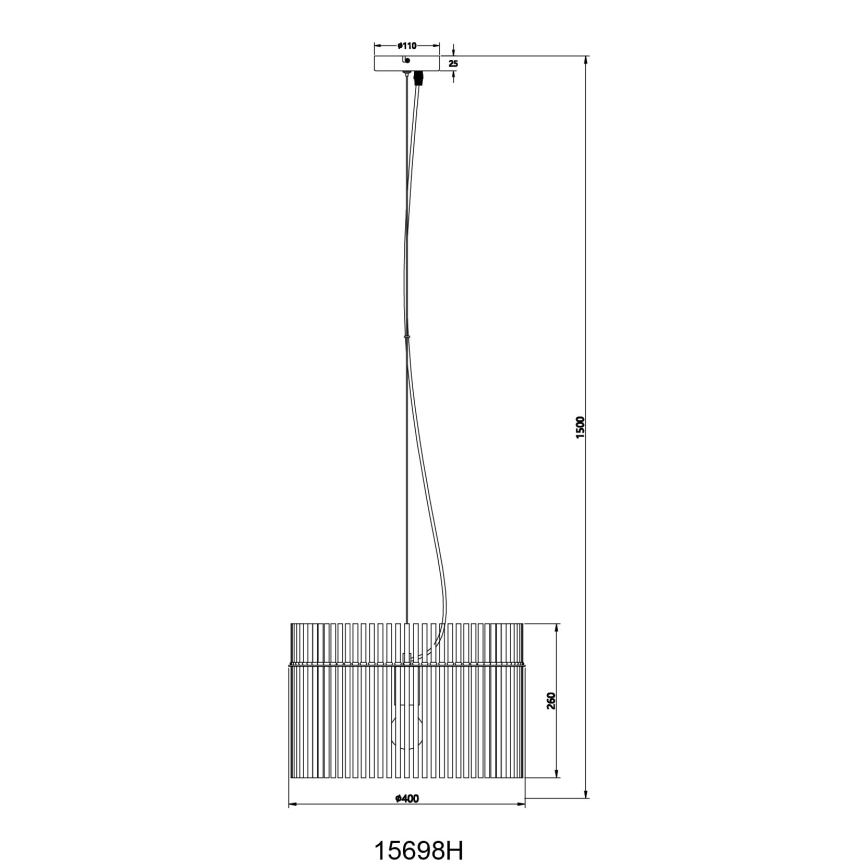 Globo - Hängeleuchte 1xE27/60W/230V d 40 cm schwarz