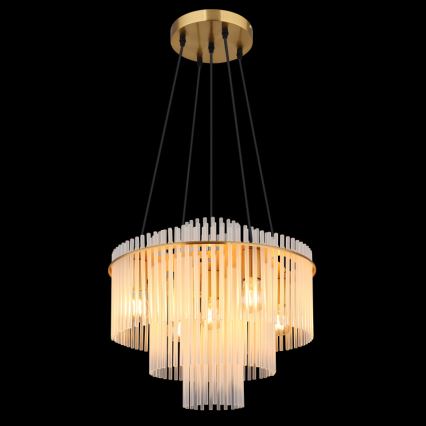 Globo - Pendelleuchte an Kabel 5xE27/60W/230V goldfarben