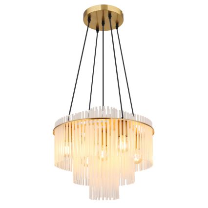 Globo - Pendelleuchte an Kabel 5xE27/60W/230V goldfarben