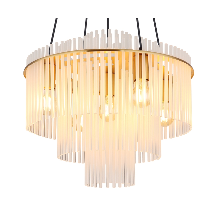 Globo - Pendelleuchte an Kabel 5xE27/60W/230V goldfarben