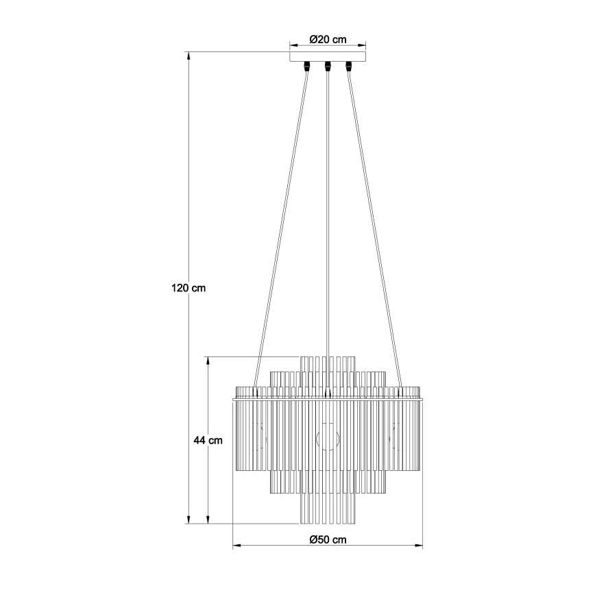 Globo - Pendelleuchte an Kabel 5xE27/60W/230V goldfarben