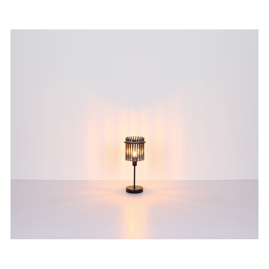 Globo - Tischleuchte 1xE27/60W/230V Ø 30 cm schwarz