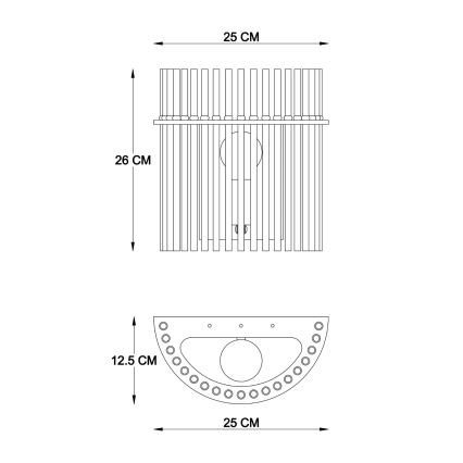 Globo - Wandleuchte 1xE27/60W/230V schwarz