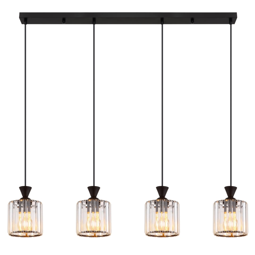 Globo - Hängeleuchte 4xE27/60W/230V schwarz
