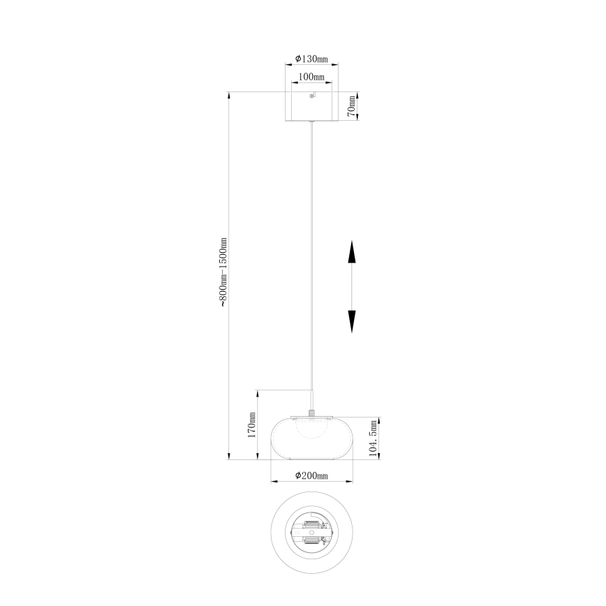 Globo - LED-Hängeleuchte LED/6W/230V weiß