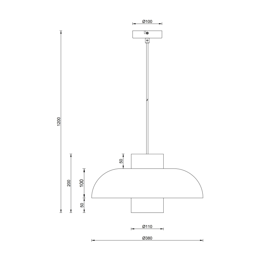 Globo - Hängeleuchte an Kabel, 1x E27/60W/230V, schwarz
