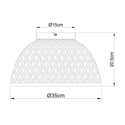 Globo - Aufbauleuchte 1xE27/15W/230V Bambus