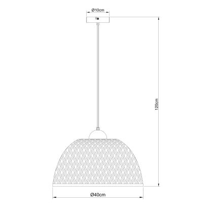 Globo - Hängeleuchte an Schnur 1xE27/15W/230V Bambus