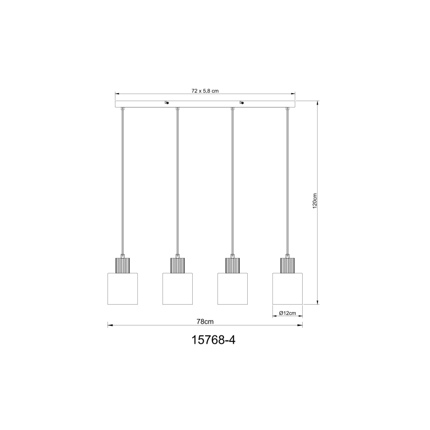 Globo - Hängeleuchte an Kabel 4xE27/25W/230V