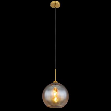 Globo - Hängeleuchte an Kabel 1xE27/60W/230V Messing
