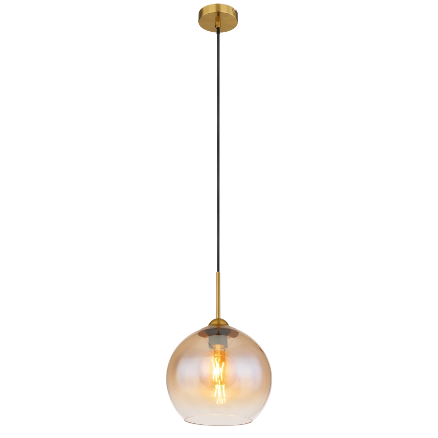 Globo - Hängeleuchte an Kabel 1xE27/60W/230V Messing