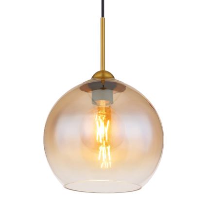 Globo - Hängeleuchte an Kabel 1xE27/60W/230V Messing