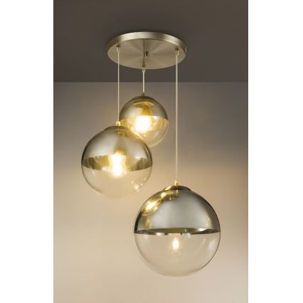 Globo - Hängeleuchte an Schnur 3xE27/40W/230V d 51 cm